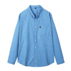 画像7: メンズギンガムチェックシャツ 綿 100% 長袖 スリムフィット 春秋カジュアル 通気性抜群 洗濯機対応 (7)