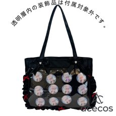 画像4: 痛バッグ　リボン　大容量　トートバッグ　ショルダーバッグ　推し活バッグ　うちわ収納　A4対応　通勤　通学　学生　レディース　痛バ　推しバッグ　かわいい (4)
