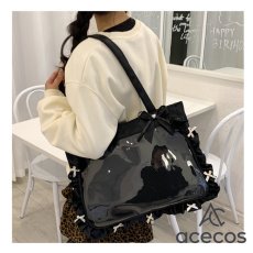 画像20: 痛バッグ　リボン　大容量　トートバッグ　ショルダーバッグ　推し活バッグ　うちわ収納　A4対応　通勤　通学　学生　レディース　痛バ　推しバッグ　かわいい (20)