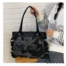 画像21: 痛バッグ　リボン　大容量　トートバッグ　ショルダーバッグ　推し活バッグ　うちわ収納　A4対応　通勤　通学　学生　レディース　痛バ　推しバッグ　かわいい (21)
