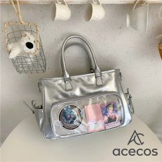 画像4: 痛バッグ　大容量　うちわ収納対応　トートバッグ　ショルダーバッグ　推し活バッグ　通勤　通学　A4対応　レディース　学生　手提げ　肩掛け　痛バ　推しバッグ　かわいい (4)