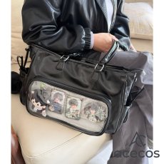 画像18: 痛バッグ　大容量　うちわ収納対応　トートバッグ　ショルダーバッグ　推し活バッグ　通勤　通学　A4対応　レディース　学生　手提げ　肩掛け　痛バ　推しバッグ　かわいい (18)