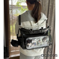 画像20: 痛バッグ　大容量　うちわ収納対応　トートバッグ　ショルダーバッグ　推し活バッグ　通勤　通学　A4対応　レディース　学生　手提げ　肩掛け　痛バ　推しバッグ　かわいい (20)