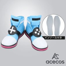 画像1: バーチャルYouTuber　風　VTuber　キズナアイ　Kizuna AI　コスプレ靴　コスプレブーツ　靴用品 (1)