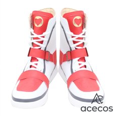 画像2: ツイステッドワンダーランド　風　ハーツラビュル寮　エース・トラッポラ　Ace Trappola　寮服　コスプレ靴　コスプレブーツ　靴用品 (2)