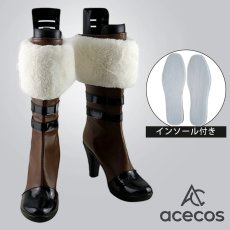 画像1: バーチャルYouTuber　風　Vtuber　ホロライブ5期生　雪花ラミィ　コスプレ靴　コスプレブーツ　靴用品 (1)