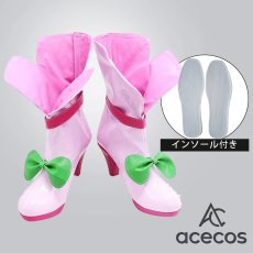 画像1: ヒーリングっど??プリキュア　風　花寺のどか　コスプレ靴　コスプレブーツ　靴用品 (1)