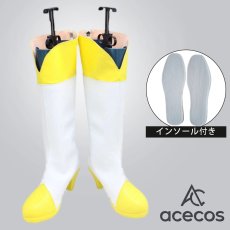 画像1: スマイルプリキュア!　風　黄瀬やよい(キュアピース)　コスプレ靴　コスプレブーツ　靴用品 (1)
