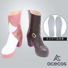 画像1: ウマ娘プリティーダービー　風　グラスワンダー　コスプレ靴　コスプレブーツ　靴用品 (1)