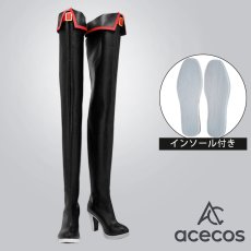 画像1: 魔都精兵のスレイブ　風　羽前京香　コスプレ靴　コスプレブーツ　靴用品 (1)