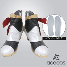 画像1: 原神(げんしん)　風　ノエル　コスプレ靴　コスプレブーツ　靴用品 (1)