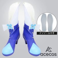画像1: ハートキャッチプリキュア!　風　来海えりか(キュアマリン)　コスプレ靴　コスプレブーツ　靴用品 (1)