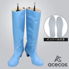 画像1: 東方Project　風　東方風神録　河城にとり　コスプレ靴　コスプレブーツ　靴用品 (1)