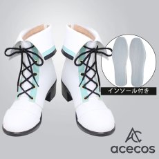 画像1: プロジェクトセカイ カラフルステージ！ feat. 初音ミク　風　MORE MORE JUMP！　日野森雫　コスプレ靴　コスプレブーツ　靴用品 (1)