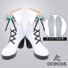 画像1: バーチャルYouTuber　風　Vtuber　ホロライブ5期生　雪花ラミィ　私服　コスプレ靴　コスプレブーツ　靴用品 (1)