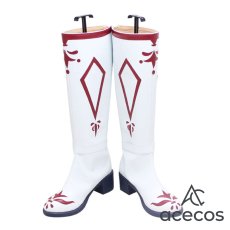 画像2: バーチャルYouTuber　風　VTuber　鈴木ヒナ　藍の華　コスプレ靴　コスプレブーツ　靴用品 (2)