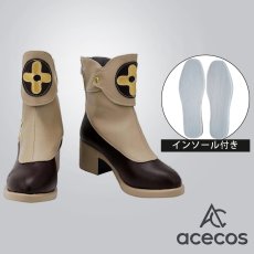 画像1: 大逆転裁判　風　アイリス・ワトソン　コスプレ靴　コスプレブーツ　靴用品 (1)