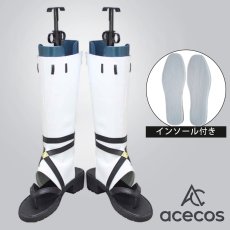 画像1: ウマ娘プリティーダービー　風　ヤエノムテキ　勝負服　コスプレ靴　コスプレブーツ　靴用品 (1)