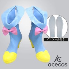 画像1: デリシャスパーティー?プリキュア　風　芙羽ここね(キュアスパイシー)　コスプレ靴　コスプレブーツ　靴用品 (1)