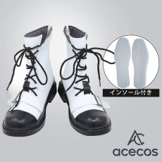 画像1: ギルティクラウン　風　楪いのり　EGOIST/リローデッド　コスプレ靴　コスプレブーツ　靴用品 (1)