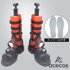 画像1: ONE PIECE（ワンピース）　風　マルコ　コスプレ靴　コスプレブーツ　靴用品 (1)