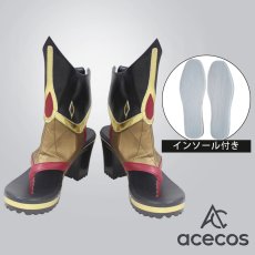 画像1: 原神(げんしん)　風　久岐忍　コスプレ靴　コスプレブーツ　靴用品 (1)