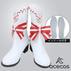 画像1: バーチャルYouTuber　風　VTuber　田中ヒメ　藍の華　ライブ衣装　コスプレ靴　コスプレブーツ　靴用品 (1)