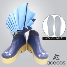 画像1: バーチャルYouTuber　風　VTuber　星街すいせい　1stソロライブ衣装　コスプレ靴　コスプレブーツ　靴用品 (1)