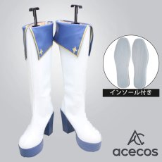 画像1: バーチャルYouTuber　風　VTuber　Kamito　軍服　新衣装　コスプレ靴　コスプレブーツ　靴用品 (1)