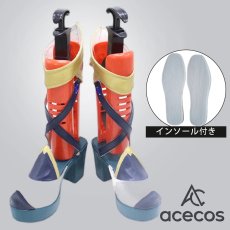 画像1: 原神(げんしん)　風　ファルザン（Faruzan）　コスプレ靴　コスプレブーツ　靴用品 (1)