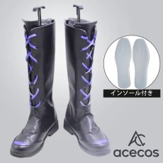 画像1: ブルーアーカイブ　風　錠前サオリ　コスプレ靴　コスプレブーツ　靴用品 (1)