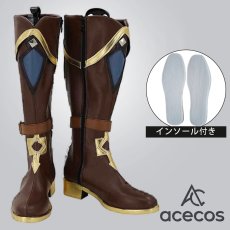 画像1: 原神(げんしん)　風　ガイア　コスプレ靴　コスプレブーツ　靴用品 (1)