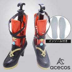 画像1: 原神(げんしん)　風　リサ　薔薇が返り咲く頃　コスプレ靴　コスプレブーツ　靴用品 (1)