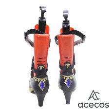 画像4: 原神(げんしん)　風　リサ　薔薇が返り咲く頃　コスプレ靴　コスプレブーツ　靴用品 (4)