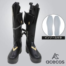 画像1: 原神　風　げんしん　タルタリヤ(Tartaglia)　コスプレ靴　コスプレブーツ　靴用品 (1)