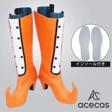 画像1: おジャ魔女どれみ　風　藤原はづき　コスプレ靴　コスプレブーツ　靴用品 (1)