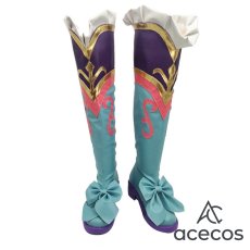画像2: アイカツ!　風　天羽まどか　スクールドレス　コスプレ靴　コスプレブーツ　靴用品 (2)