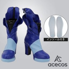 画像1: Yes!プリキュア5GoGo!　風　水無月かれん(キュアアクア)　コスプレ靴　コスプレブーツ　靴用品 (1)