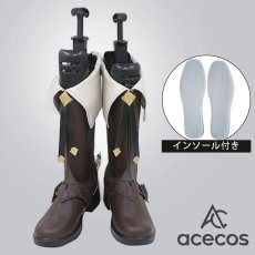 画像1: 原神(げんしん)　風　ミカ　コスプレ靴　コスプレブーツ　靴用品 (1)