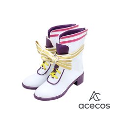 画像3: プリパラ　風　スーパーサイリウムコーデ　紫京院ひびき　コスプレ靴　コスプレブーツ　靴用品 (3)