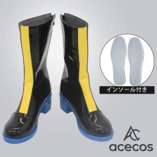 画像1: VOCALOID　風　マジカルミライ 2023　KAITO　コスプレ靴　コスプレブーツ　靴用品 (1)