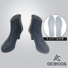 画像1: ブルーアーカイブ　風　尾刃カンナ　コスプレ靴　コスプレブーツ　靴用品 (1)