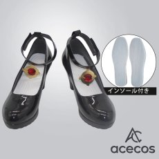 画像1: ブルーアーカイブ　風　黒舘ハルナ　コスプレ靴　コスプレブーツ　靴用品 (1)