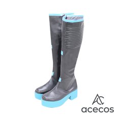 画像4: VOCALOID　風　初音ミク　公式衣装(標準)　コスプレ靴　コスプレブーツ　靴用品 (4)