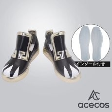 画像1: 原神(げんしん)　風　嘉明　ガミン　コスプレ靴　コスプレブーツ　靴用品 (1)