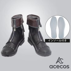 画像1: ファイナルファンタジーVII リメイク　風　FFVIIリメイク　クラウド・ストライフ　コスプレ靴　コスプレブーツ　靴用品 (1)