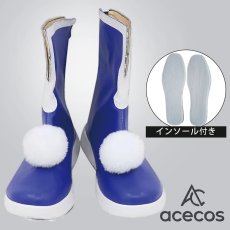 画像1: ふしぎ星の☆ふたご姫　風　レイン　コスプレ靴　コスプレブーツ　靴用品 (1)