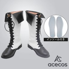 画像1: ブルーアーカイブ　風　ニヤニヤ教授　コスプレ靴　コスプレブーツ　靴用品 (1)