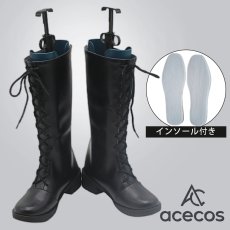 画像1: プロジェクトセカイ カラフルステージ！ feat. 初音ミク　風　プロセカZOZOコラボ　青柳冬弥　コスプレ靴　コスプレブーツ　靴用品 (1)