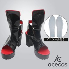 画像1: 勝利の女神：NIKKE　風　紅蓮：ブラックシャドウ　コスプレ靴　コスプレブーツ　靴用品 (1)